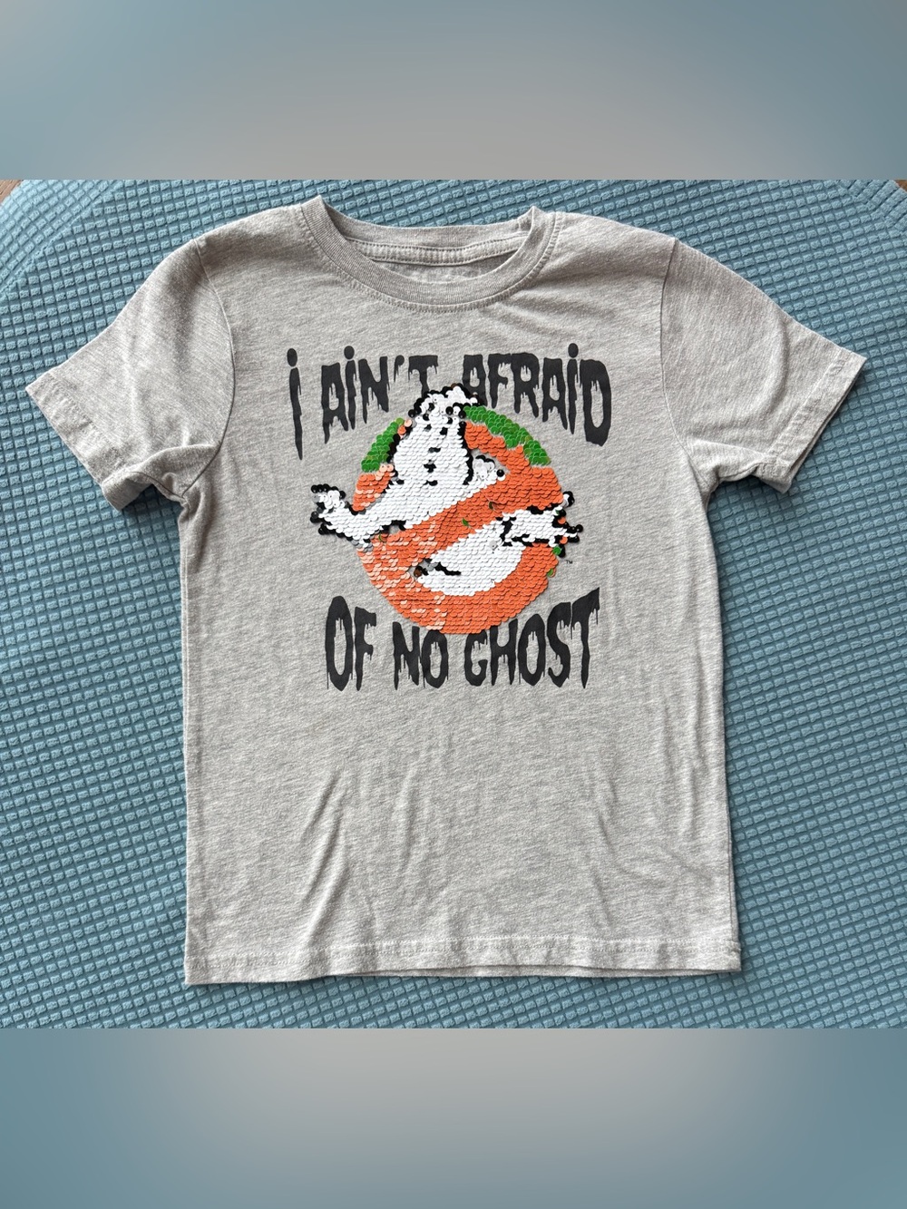 HALLOWEEN Ghostbusters "Ain't Afraid of No Ghost" T-Shirt size boys small.